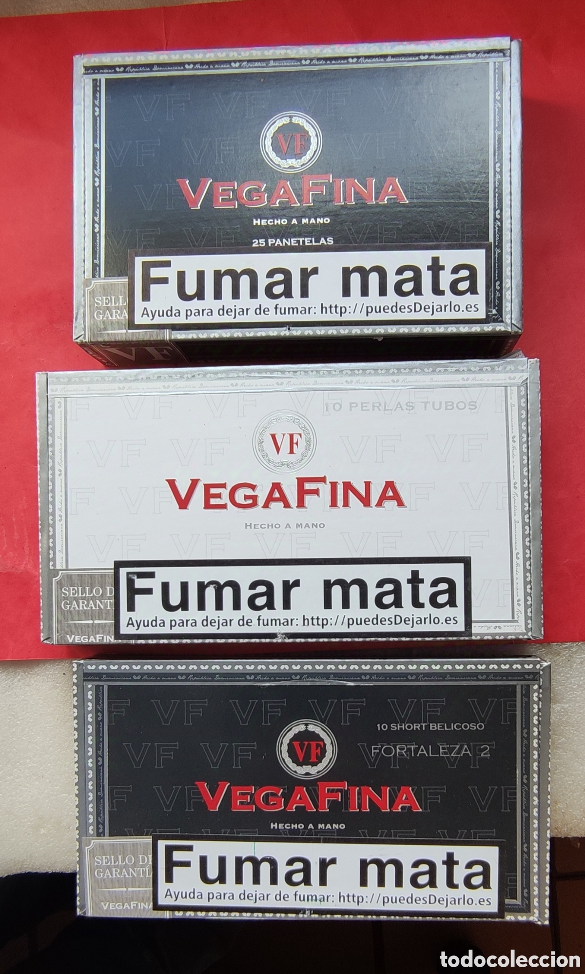 Cajas y cajitas met&aacute;licas: Lote 3 cajas de puros vac&iacute;as