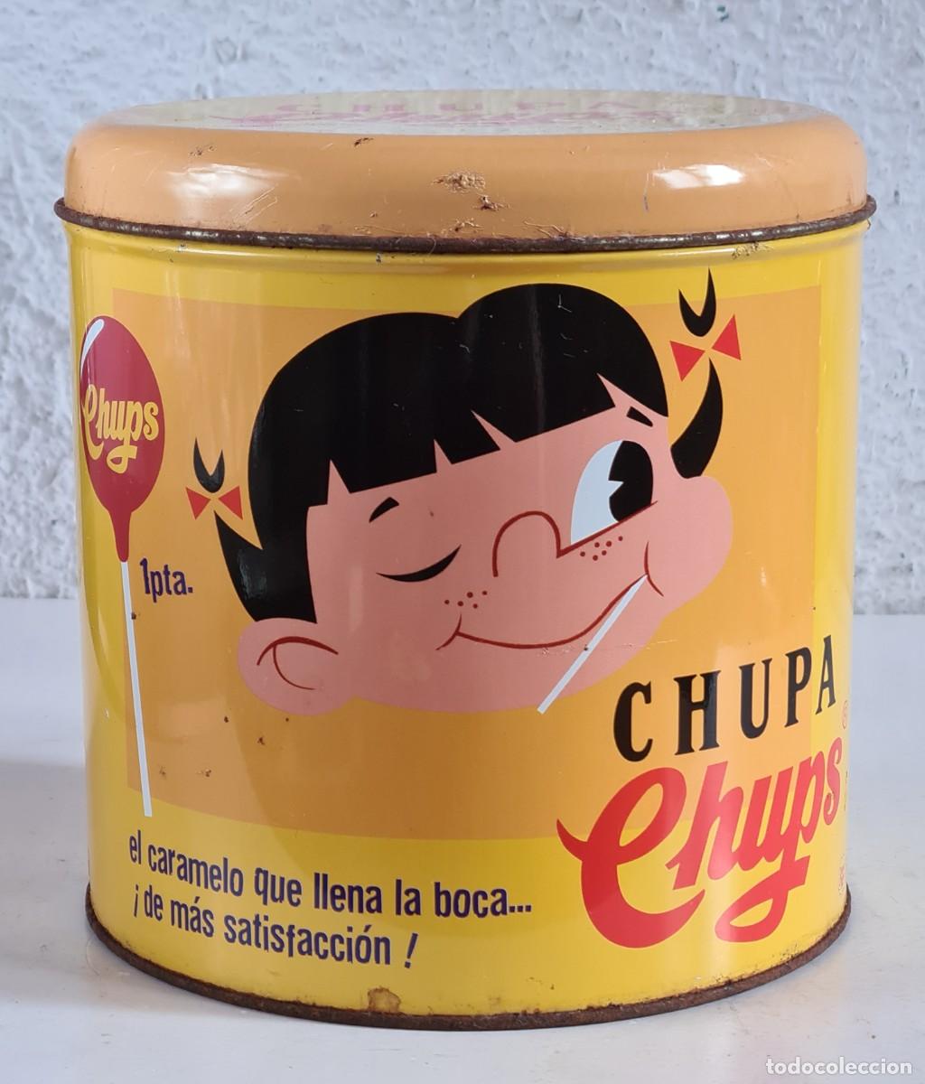 Blechdosen und Kisten: Caja Lata vac&iacute;a Chupa-Chups - Hojalata - Decoraci&oacute;n Caramelo Caramelera Lollypop Tin Can