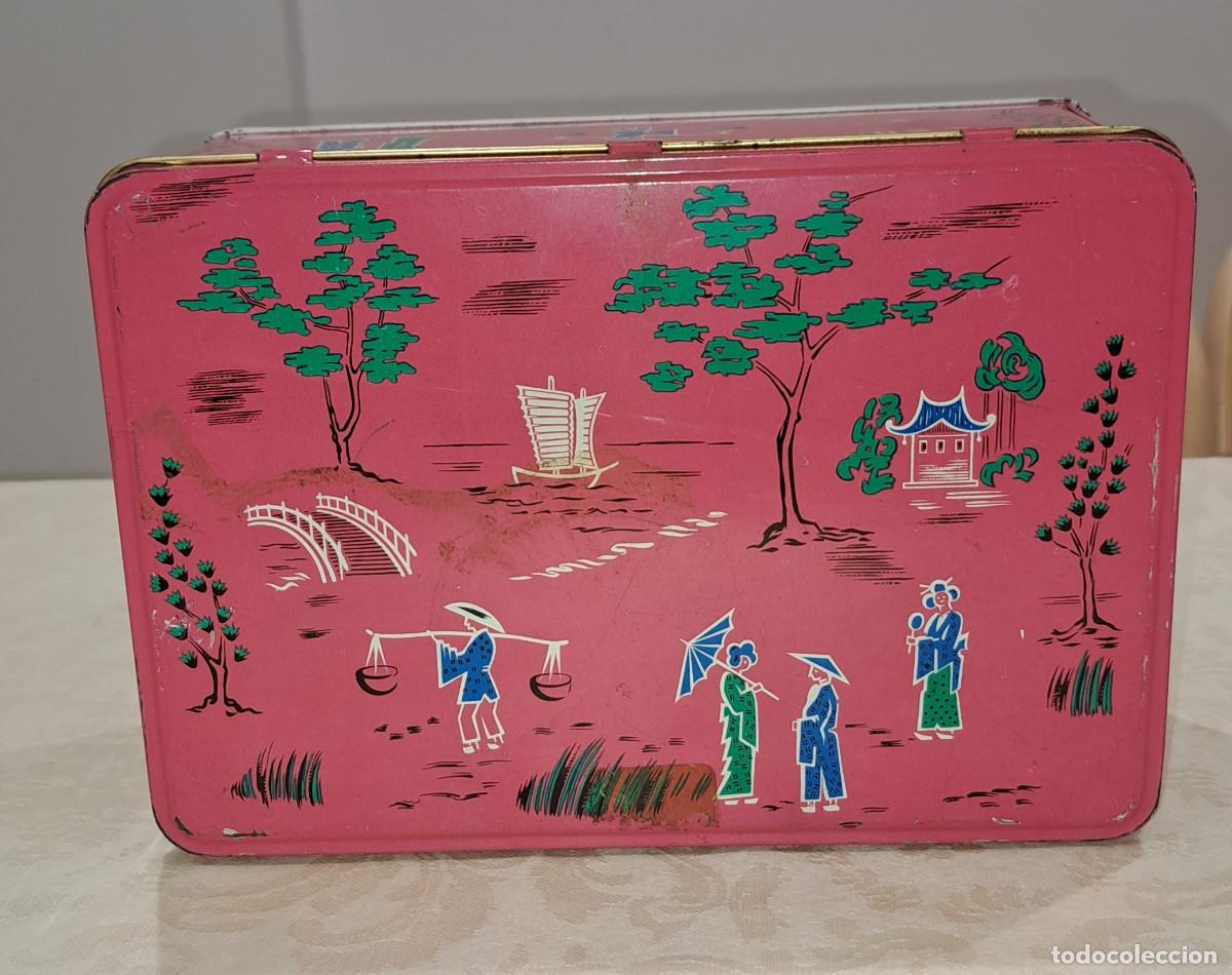 Cajas y cajitas met&aacute;licas: COLA-CAO - EL ALIMENTO DE LA JUVENTUD - LATA CON MOTIVOS CHINESCOS - ENCAJES - A&Ntilde;OS 70/80