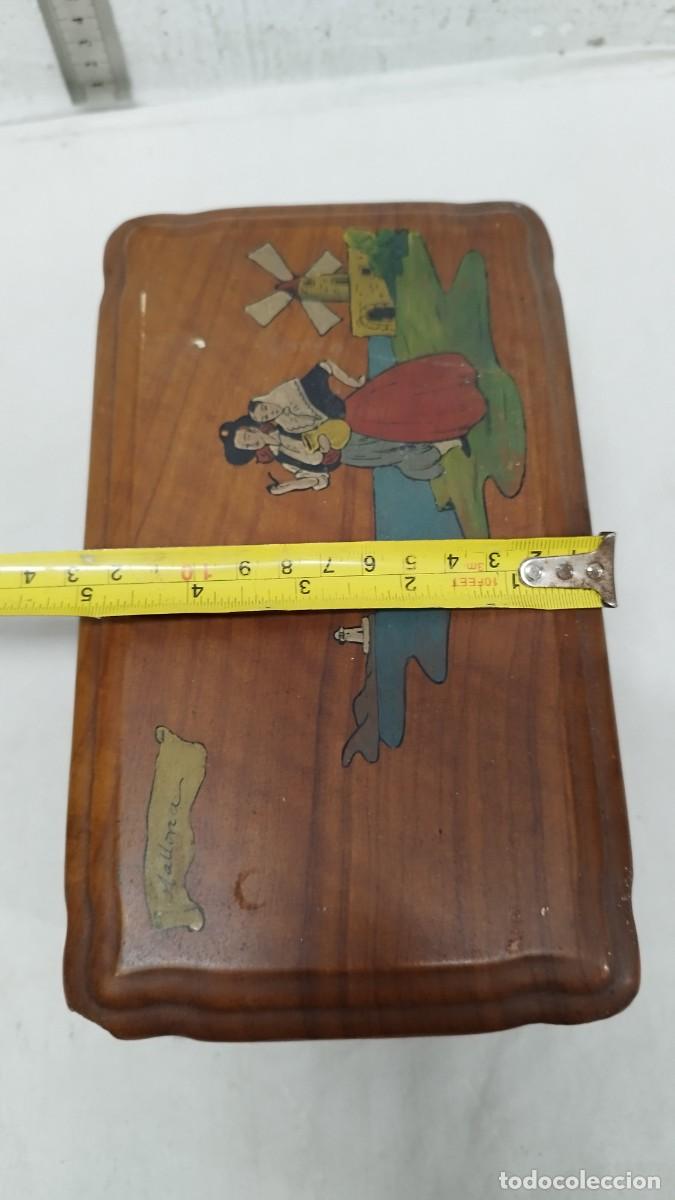 Cajas y cajitas met&aacute;licas: Antigua caja de madera,de mallorca. - Foto 12