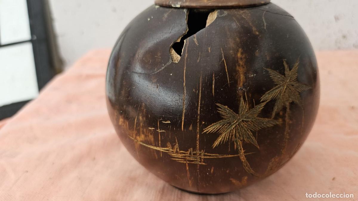 Cajas y cajitas met&aacute;licas: la caja hecho con un coco - Foto 2