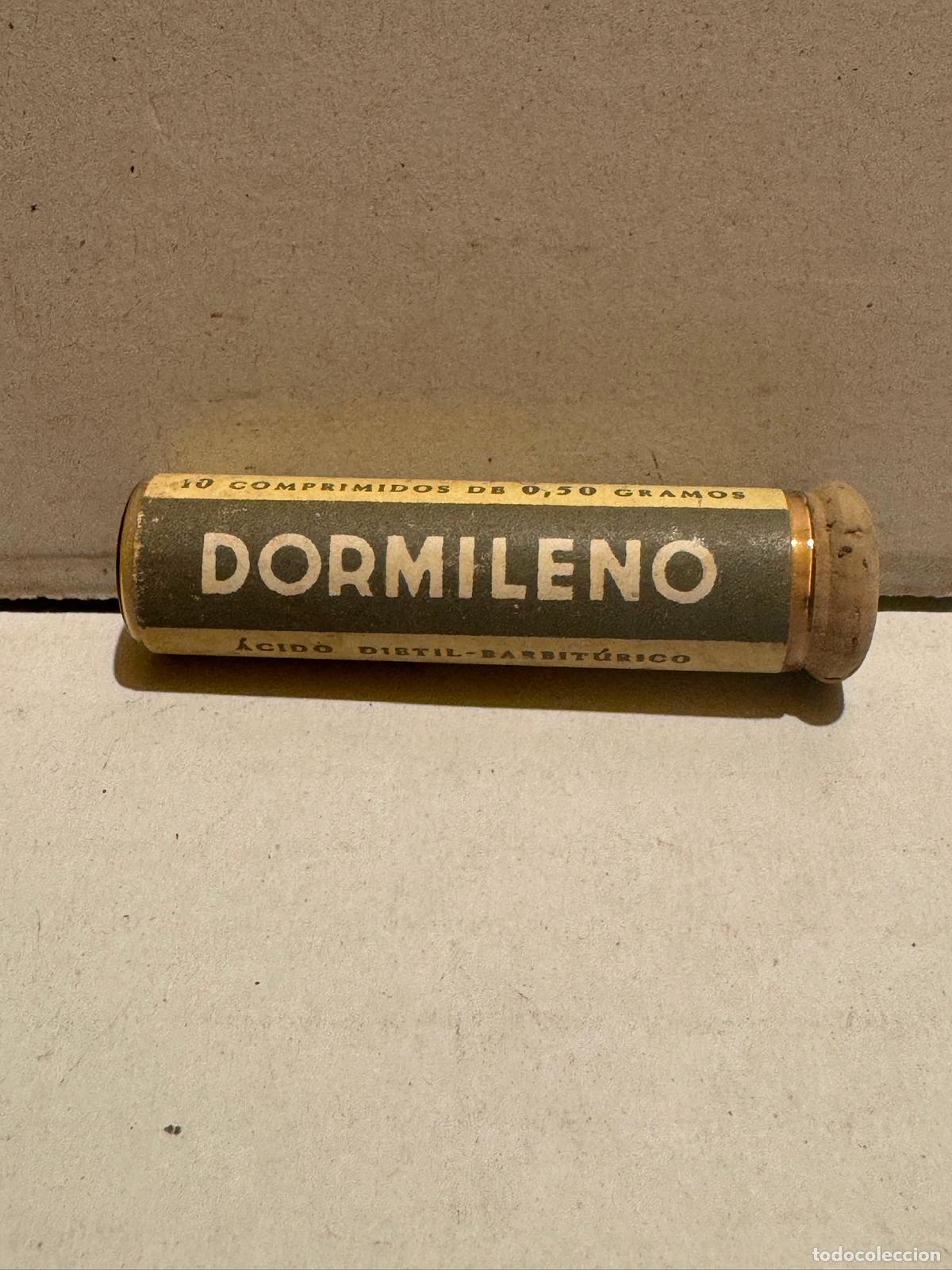 Cajas y cajitas met&aacute;licas: ANTIGUO FRASCO CRISTAL MEDICAMENTO DORMILENO