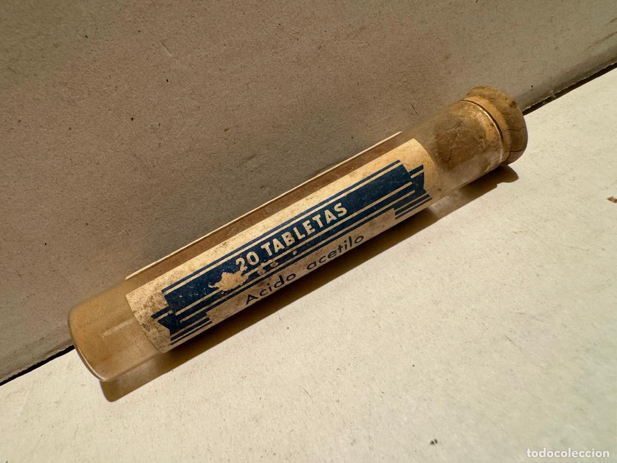 Cajas y cajitas met&aacute;licas: ANTIGUO FRASCO CRISTAL MEDICAMENTO &Aacute;CIDO ACETILO SALICILICO