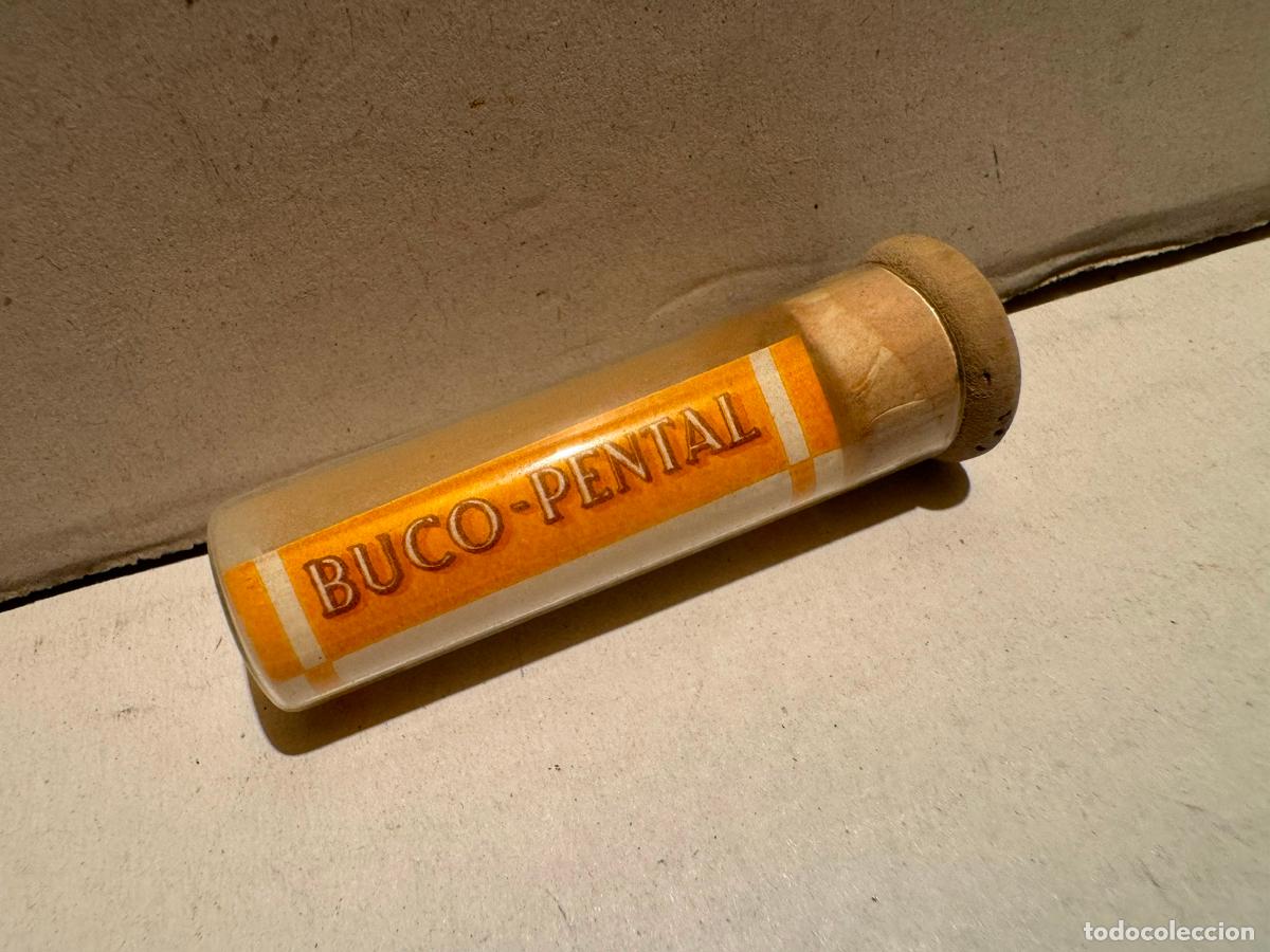 Cajas y cajitas met&aacute;licas: ANTIGUO FRASCO CRISTAL MEDICAMENTO BUCO PENTAL