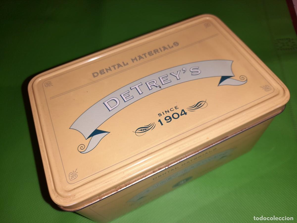 Cajas y cajitas met&aacute;licas: Caja hojalata Material Dental DE TREY BROTHERS DENTAL MATERIALS. DENTSPLY. Konstanz Germany.