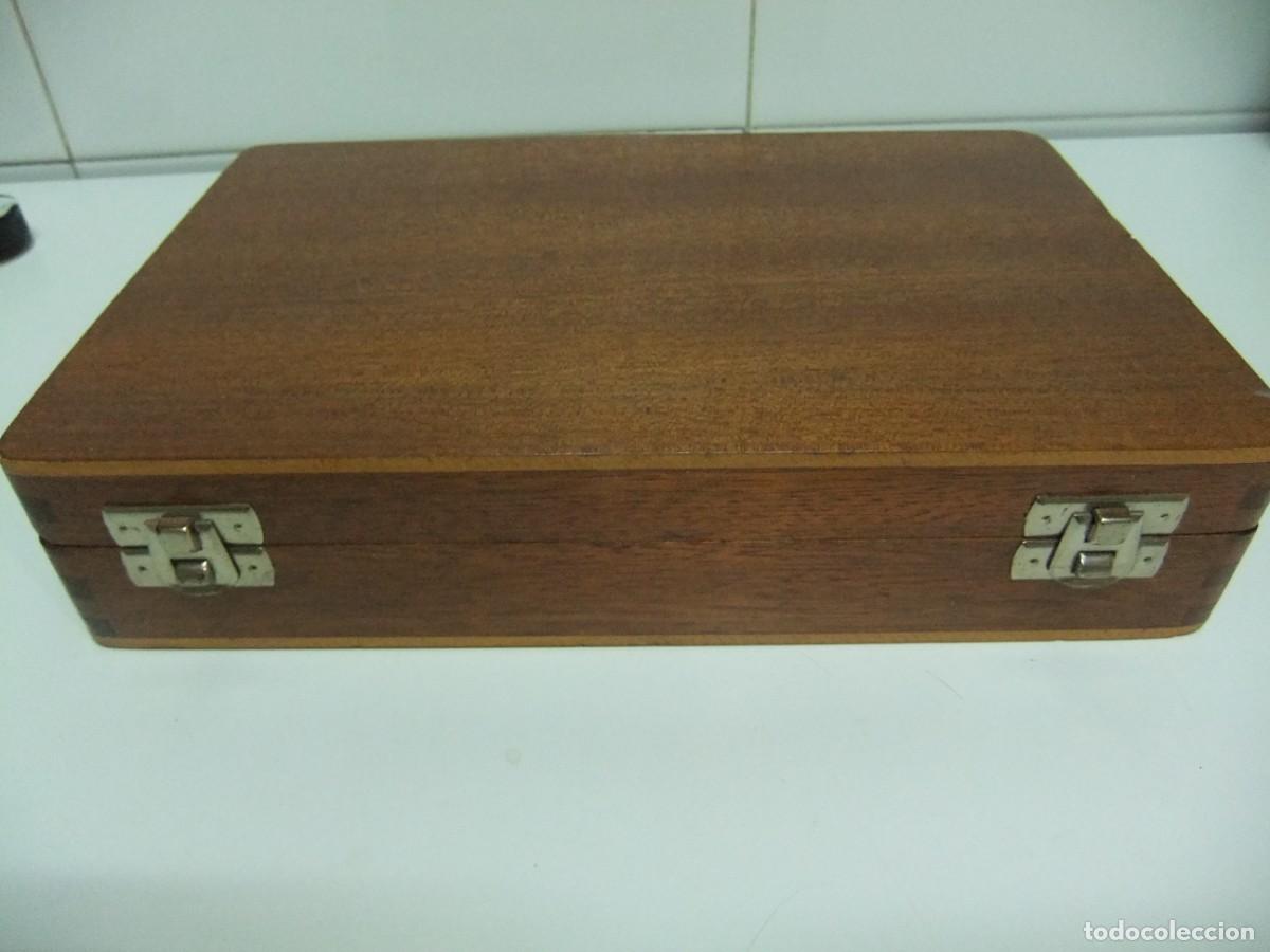 Cajas y cajitas met&aacute;licas: caja de madera con compartimentos - Foto 1