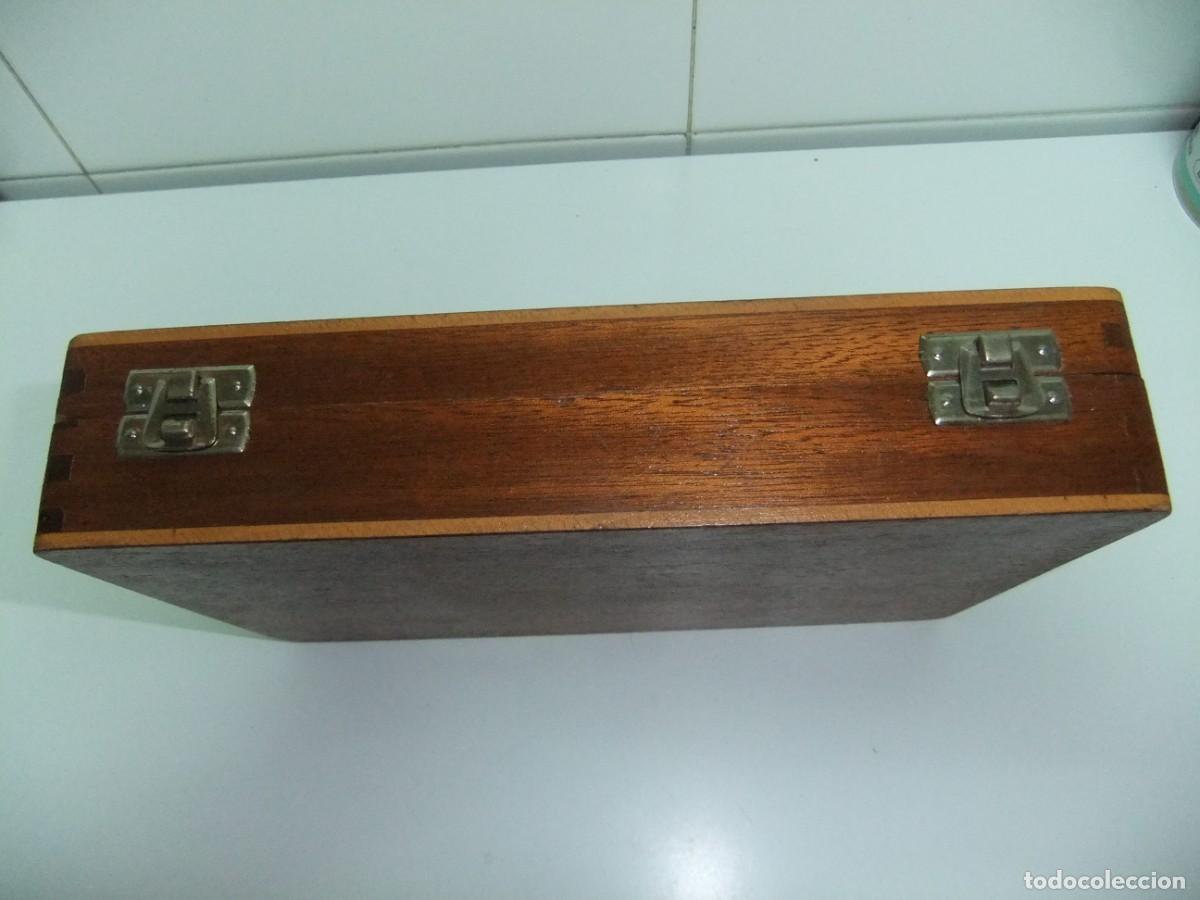 Cajas y cajitas met&aacute;licas: caja de madera con compartimentos - Foto 2
