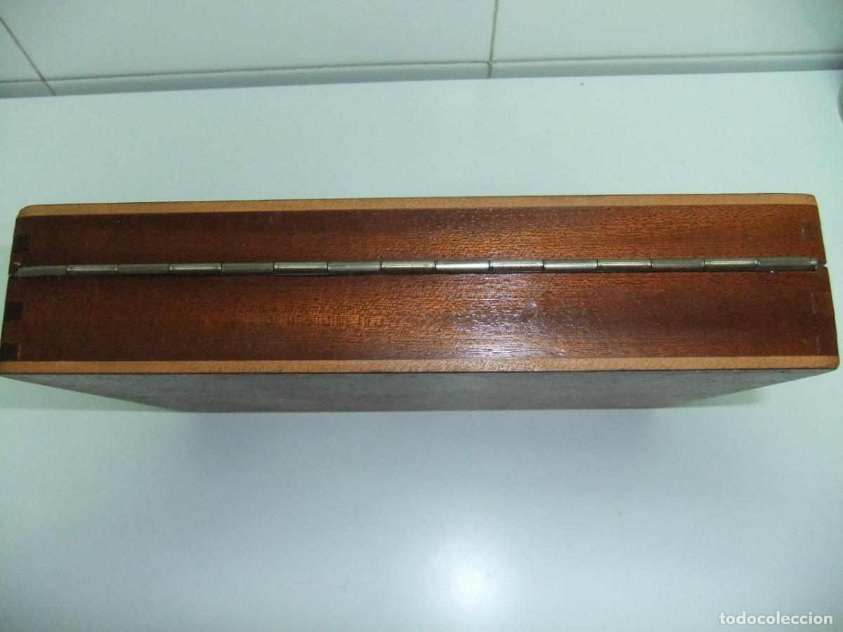 Cajas y cajitas met&aacute;licas: caja de madera con compartimentos - Foto 3