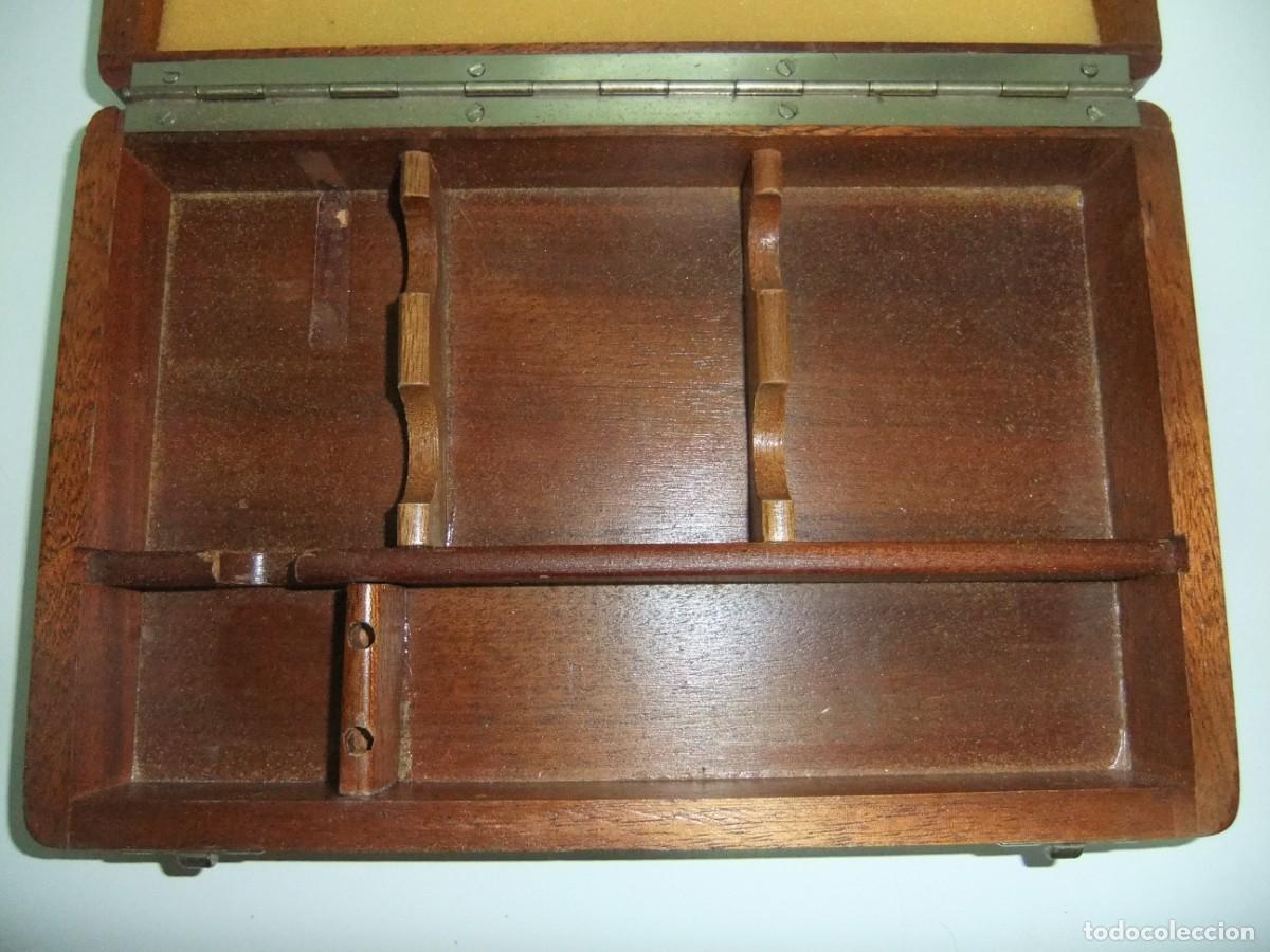 Cajas y cajitas met&aacute;licas: caja de madera con compartimentos - Foto 5