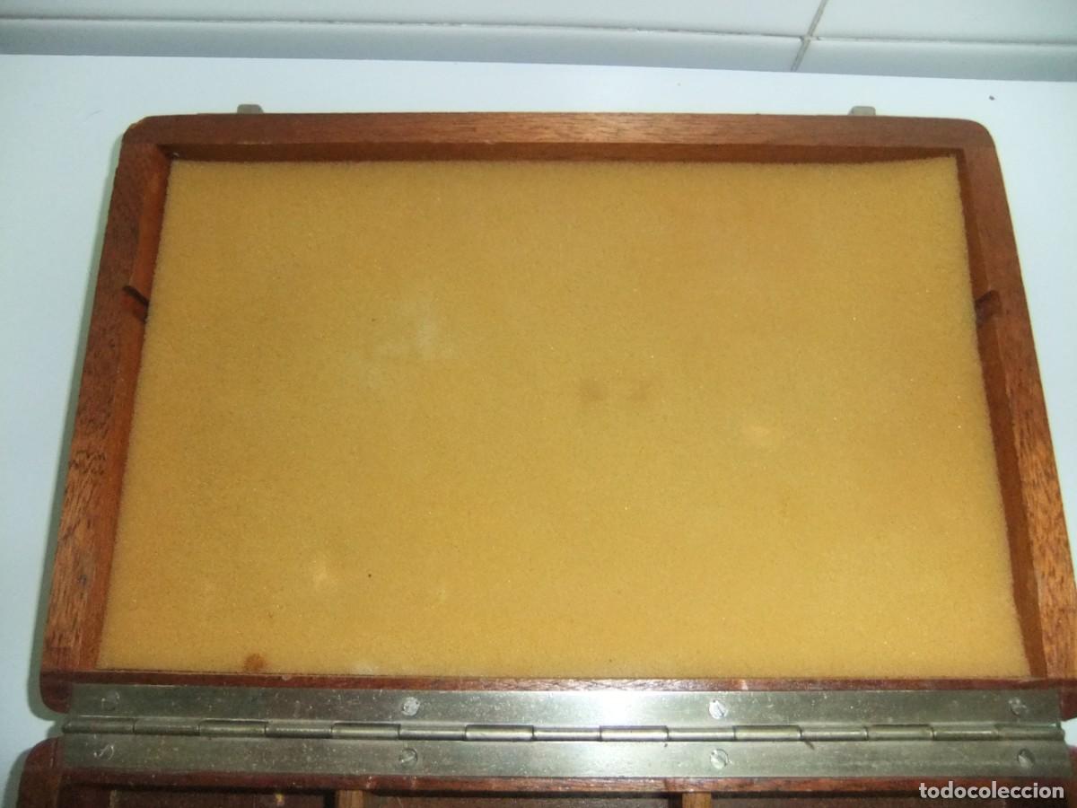 Cajas y cajitas met&aacute;licas: caja de madera con compartimentos - Foto 6