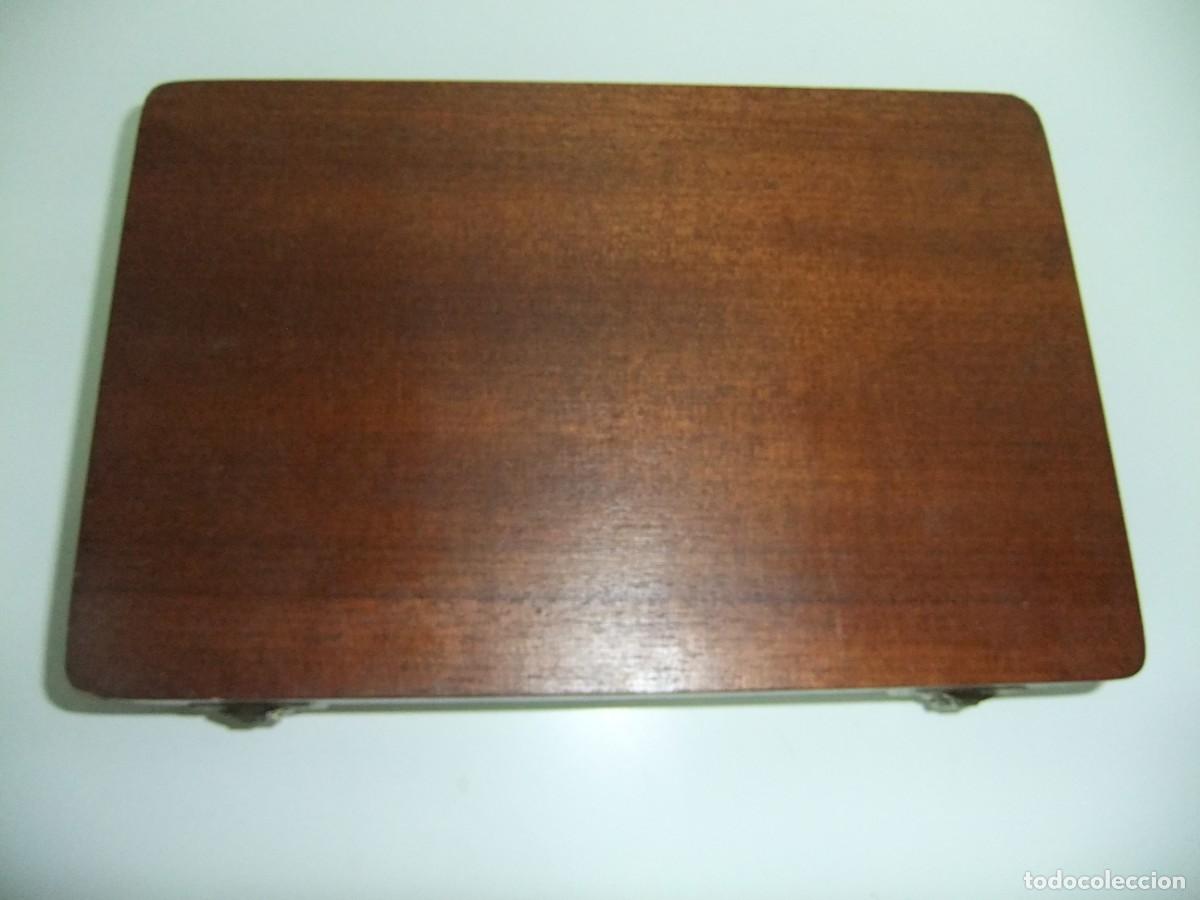Cajas y cajitas met&aacute;licas: caja de madera con compartimentos - Foto 7