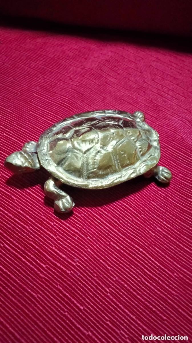 Cajas y cajitas met&aacute;licas: CAJA DE BRONCE EN FORMA DE TORTUGA - Foto 1
