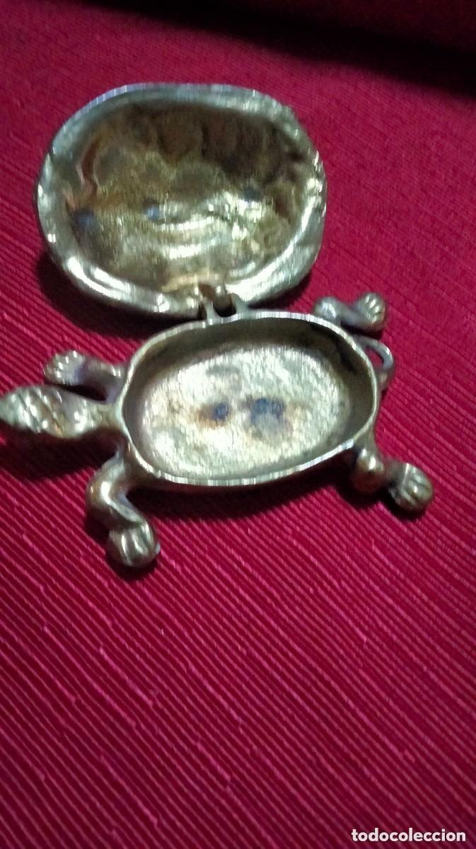 Cajas y cajitas met&aacute;licas: CAJA DE BRONCE EN FORMA DE TORTUGA - Foto 3