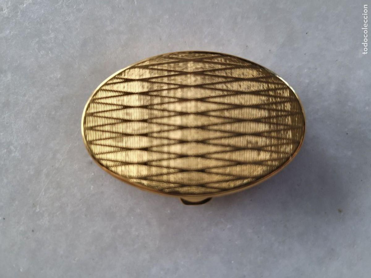 Bo&icirc;tes et petites bo&icirc;tes m&eacute;talliques: CAJITA PASTILLERO METALICA CHAPADA EN ORO 4X2,5X0,8 CM
