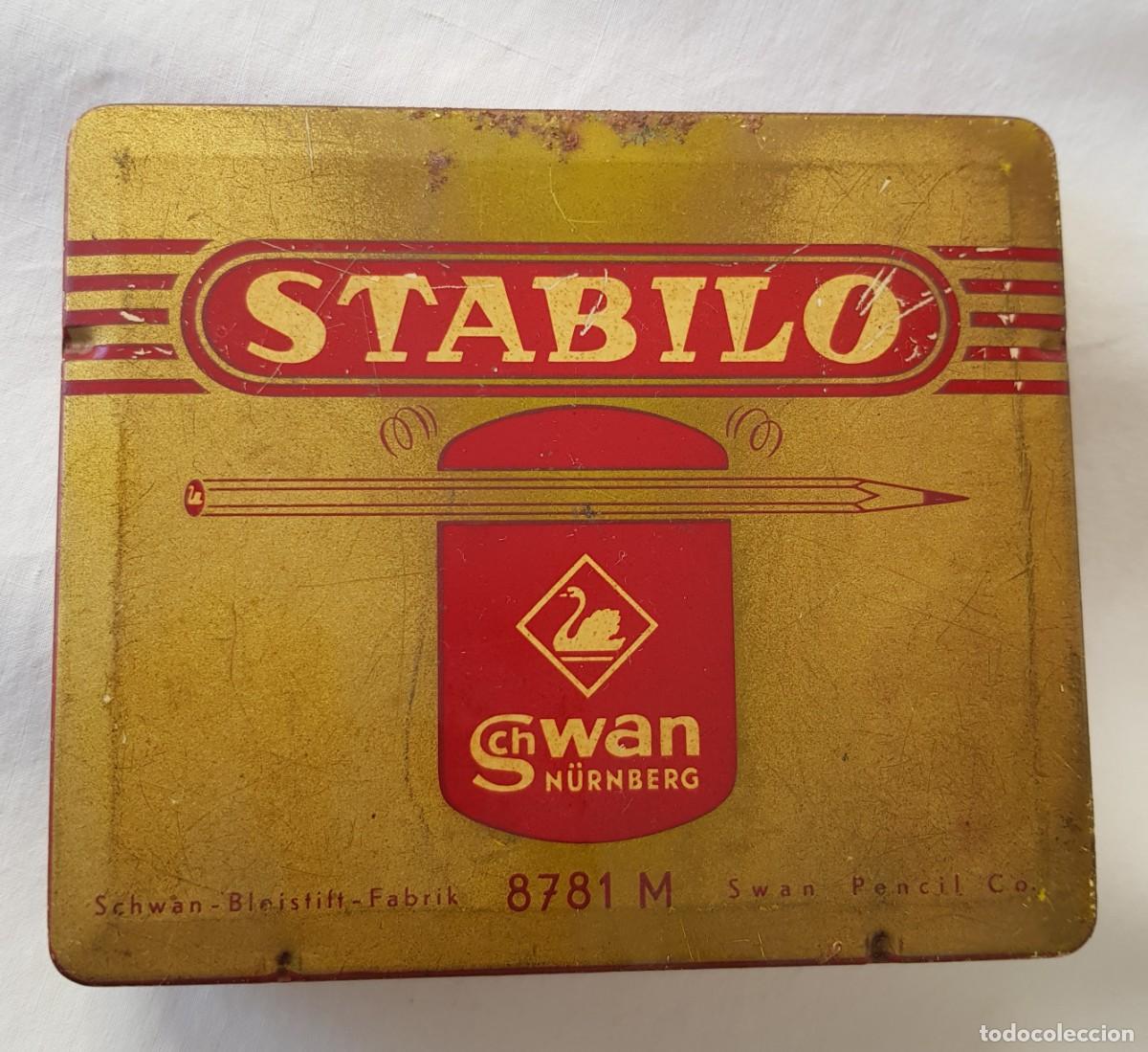 Cajas y cajitas met&aacute;licas: CAJA LAPICES DE COLORES STABILO. COMPLETA CON SUS COLORES. 8781 M. SCHWAN, N&Uuml;RNBERG