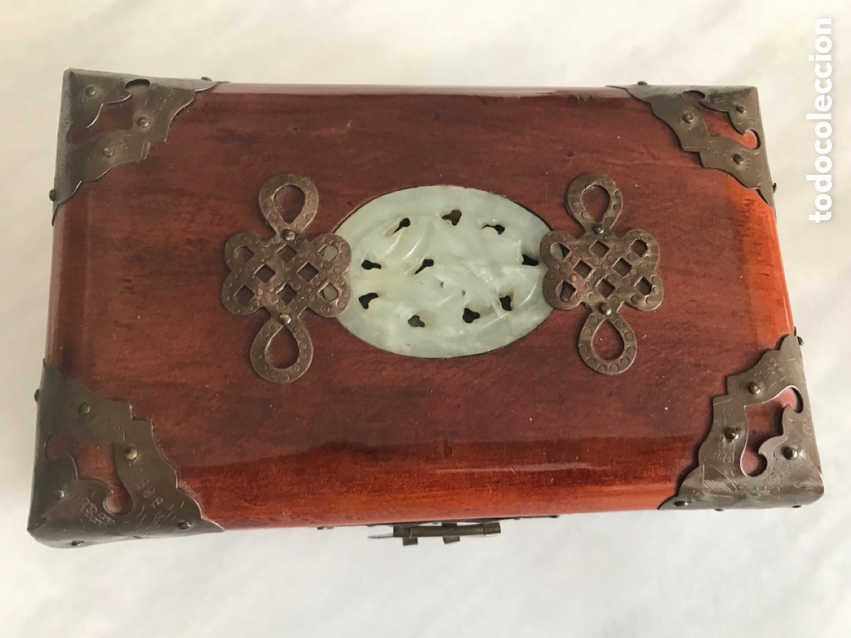 Cajas y cajitas met&aacute;licas: Joyero de madera y metal - Foto 2