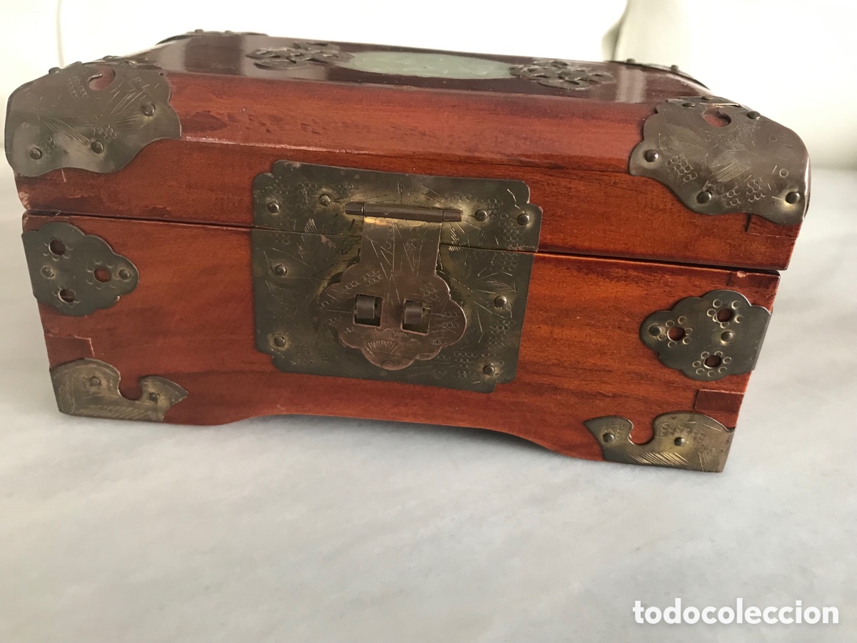 Cajas y cajitas met&aacute;licas: Joyero de madera y metal - Foto 3