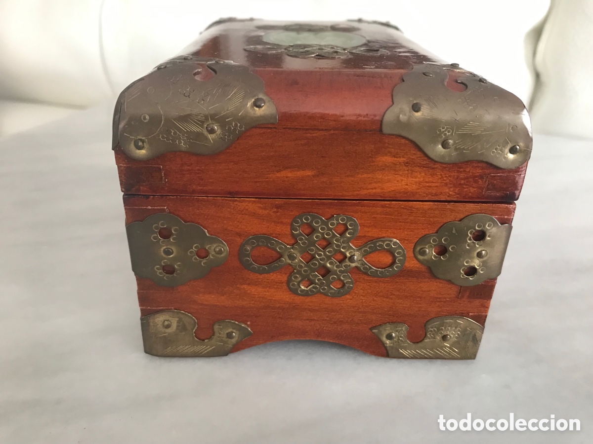 Cajas y cajitas met&aacute;licas: Joyero de madera y metal - Foto 4