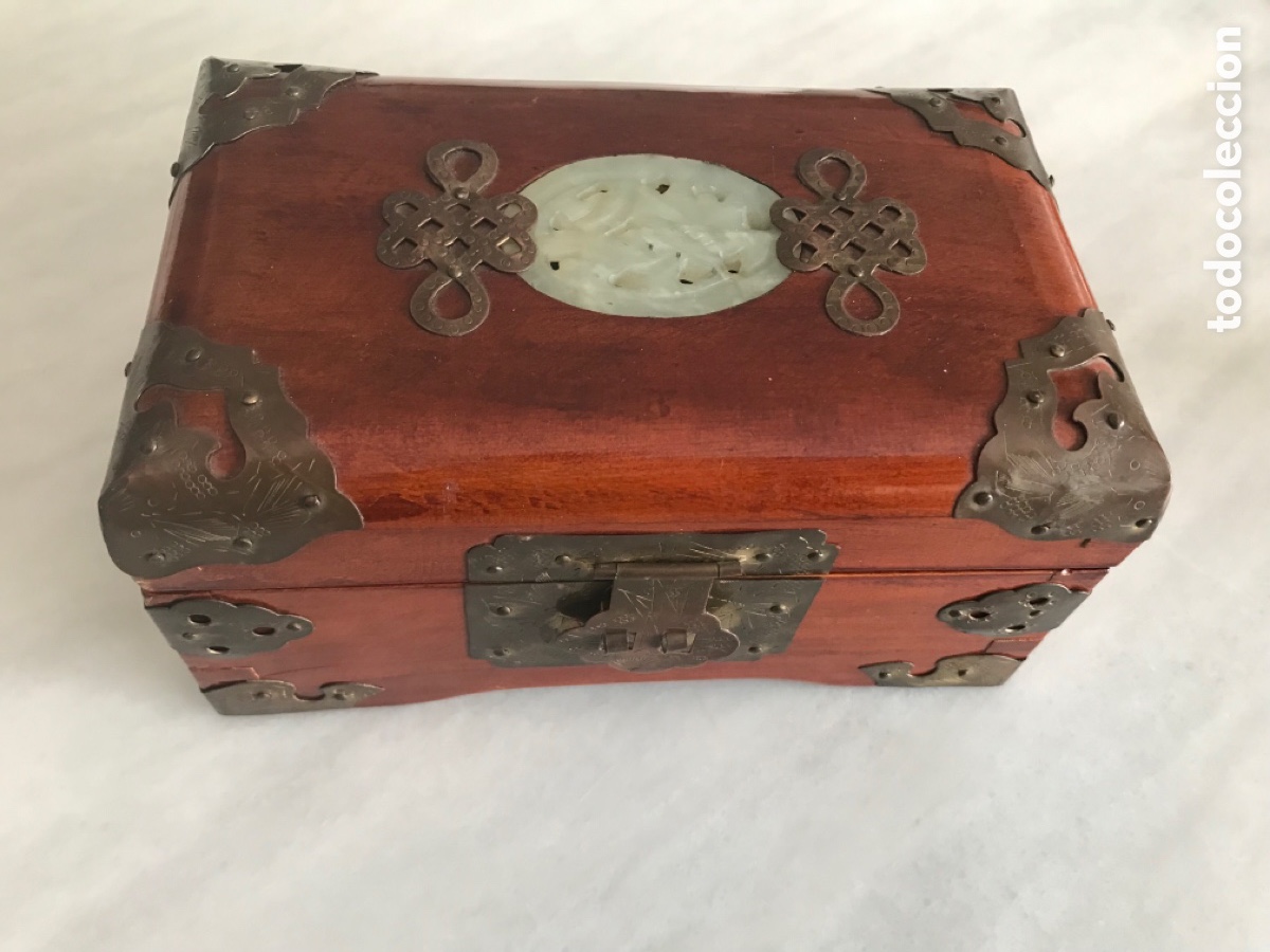 Cajas y cajitas met&aacute;licas: Joyero de madera y metal - Foto 1