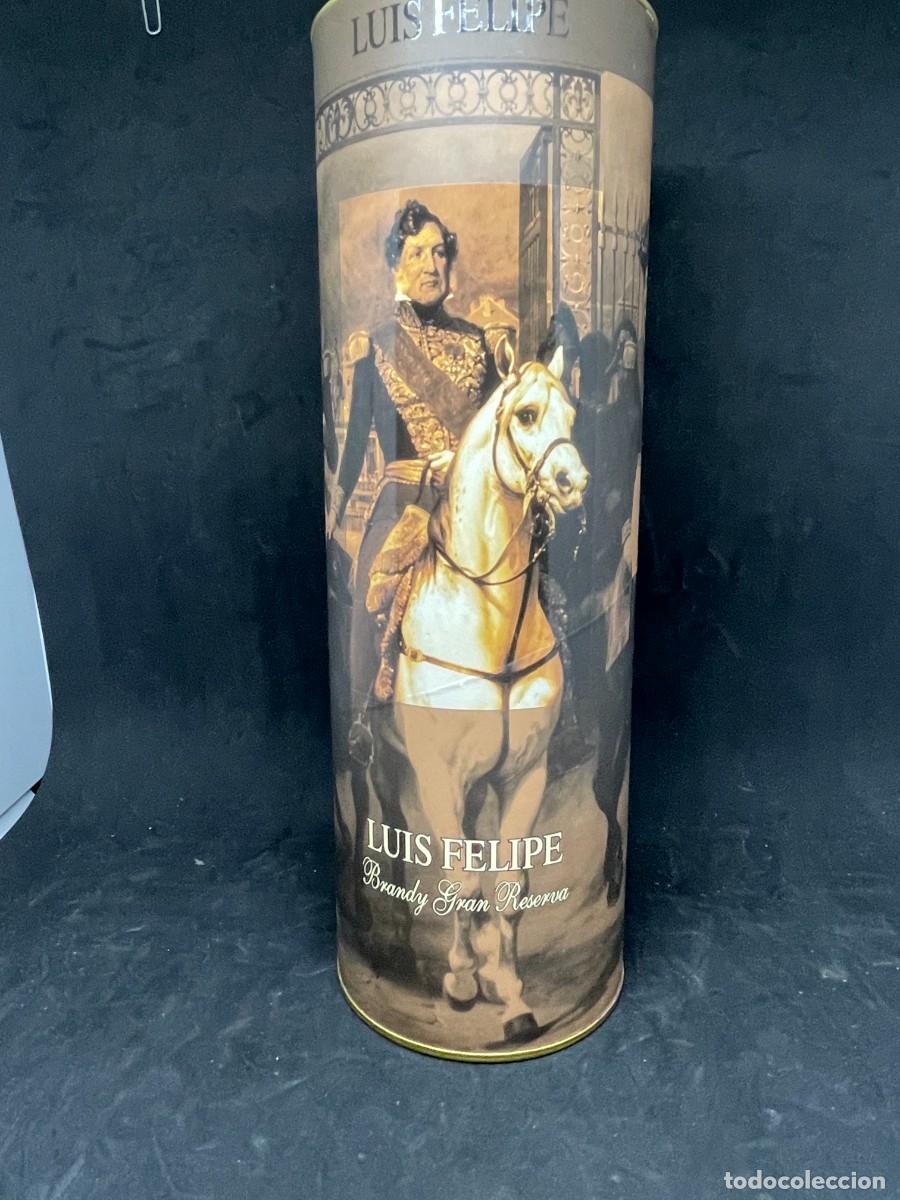 Blechdosen und Kisten: Caja de cart&oacute;n cil&iacute;ndrica&rdquo; Luis Felipe Brandy Gran Reserva. Bodegas Rubio&rdquo;. CAR1006
