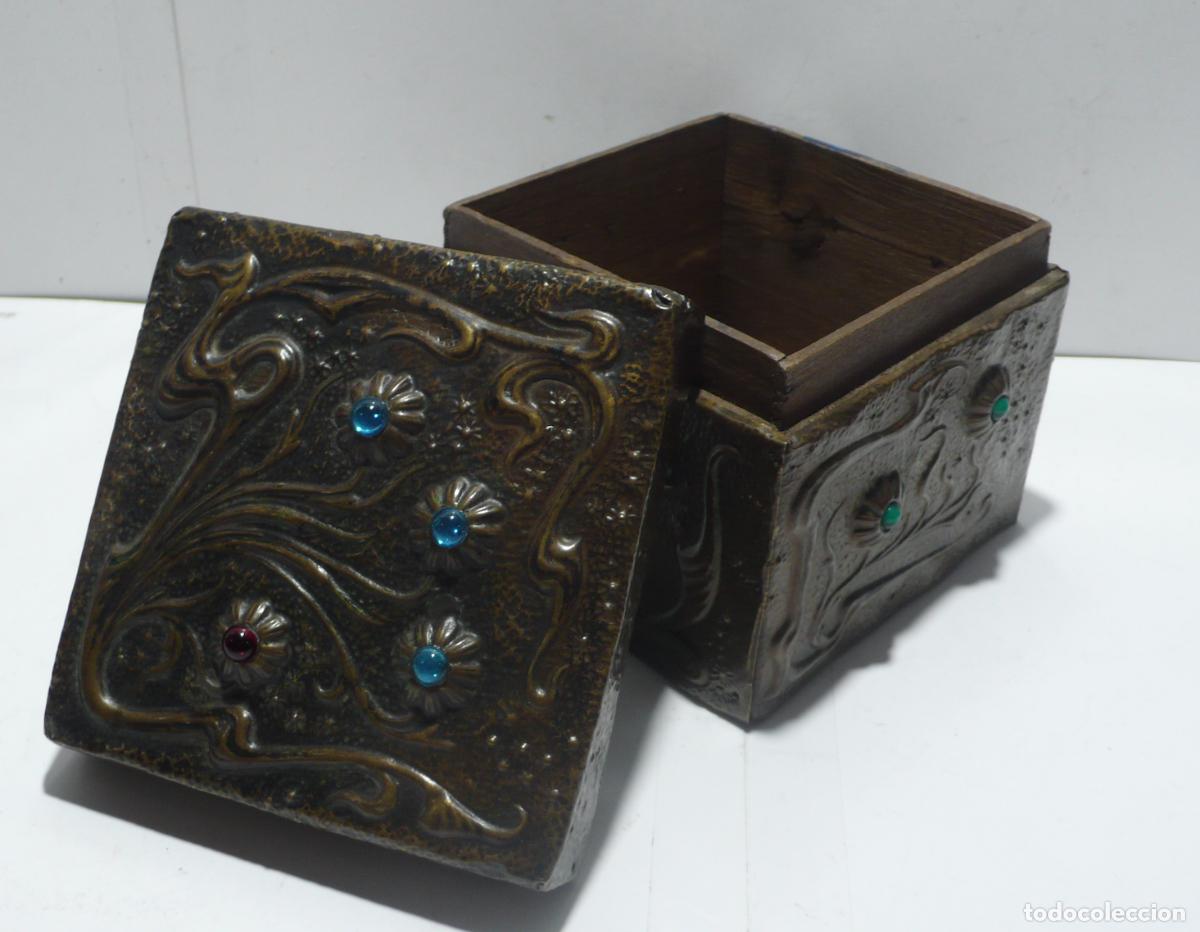 Cajas y cajitas met&aacute;licas: CAJA DE MADERA FORRADA - Foto 4