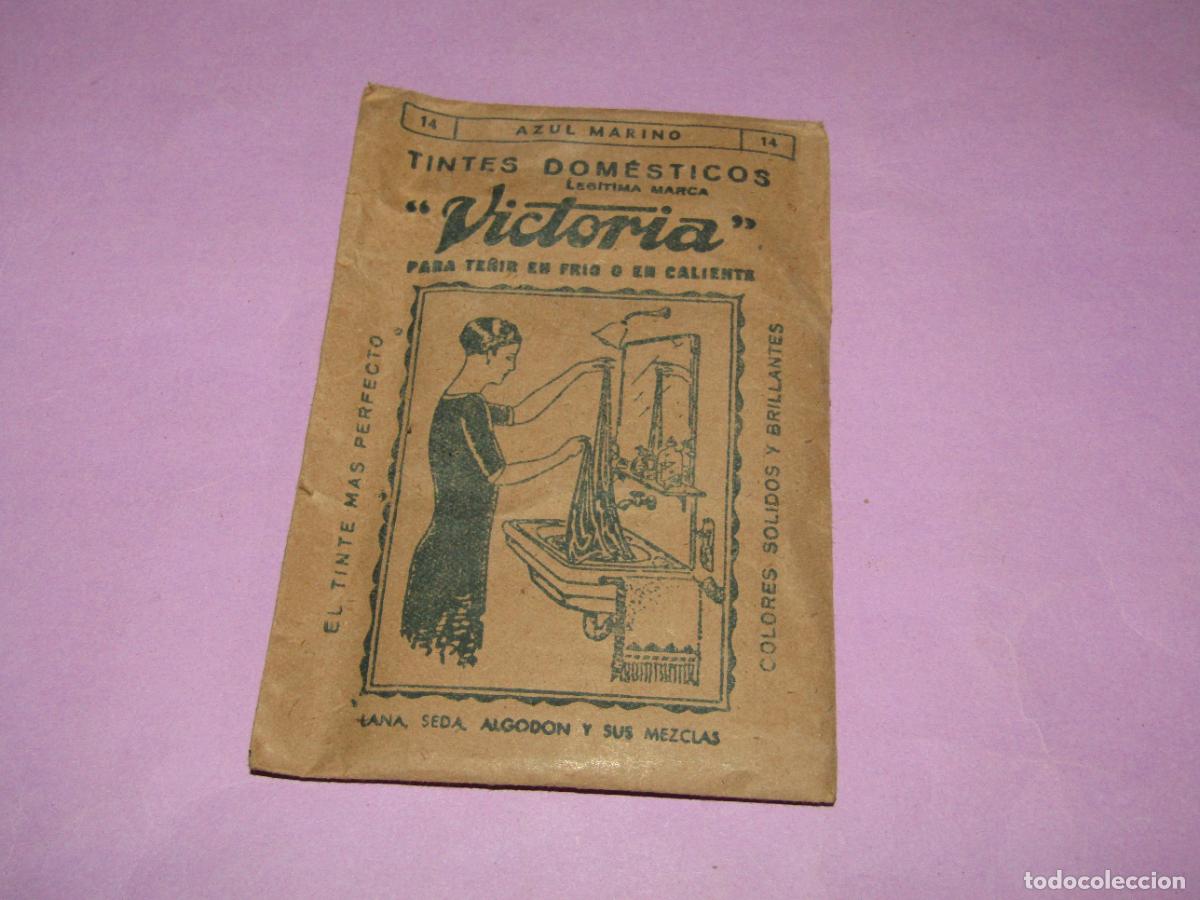 Cajas y cajitas met&aacute;licas: Antiguo Sobre de Tinte Dom&eacute;stico AZUL MARINO Marca VICTORIA de Eloy Jord&aacute; en Barcelona
