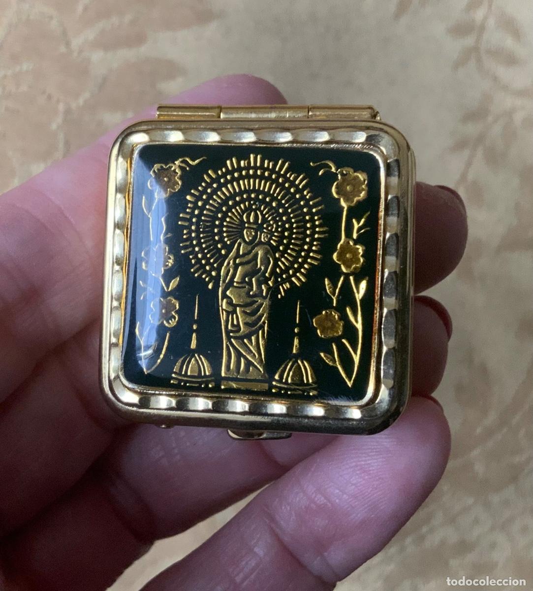 Cajas y cajitas met&aacute;licas: CAJA PASTILLERO VIRGEN DEL PILAR