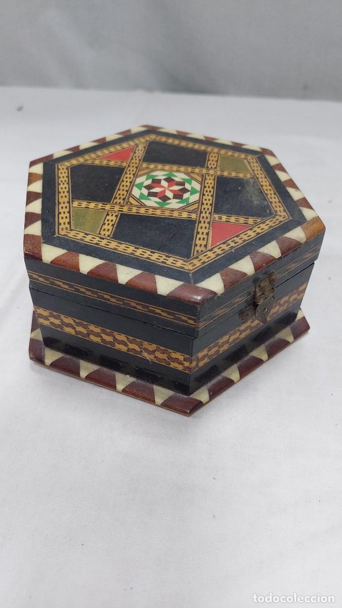 Boxes and metal boxes: Antigua caja de madera taracea granadina caja musica