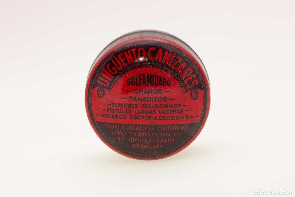 Blechdosen und Kisten: PUBLICIDAD FARMACIA ANTIGUA CAJITA METALICA CIRCULAR UNGUENTO CA&Ntilde;IZARES