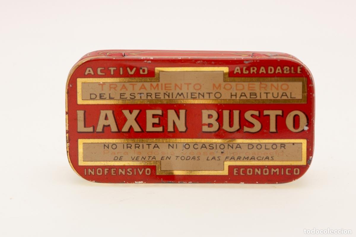 Blechdosen und Kisten: PUBLICIDAD FARMACIA CAJITA DE METAL LAXEN BUSTO LAB DR BUSTA (MADRID)