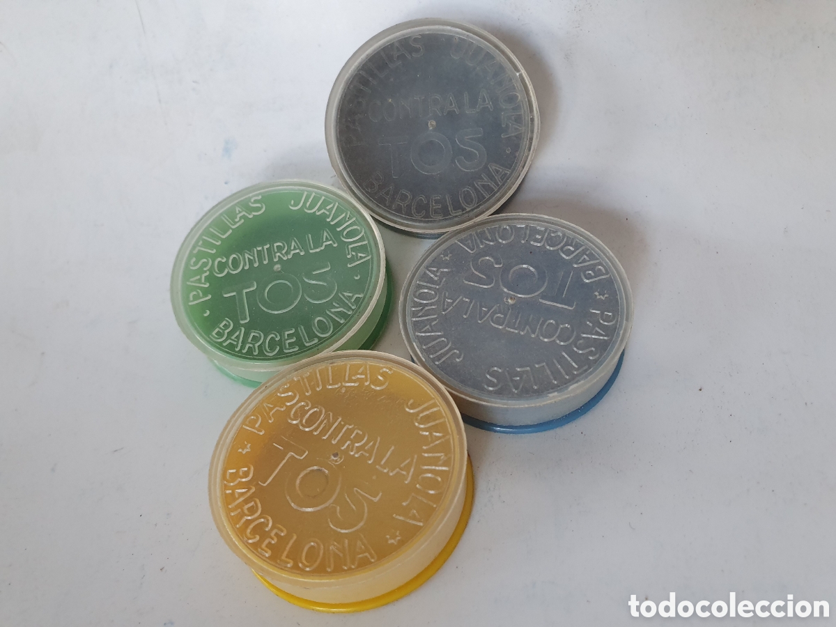 Blechdosen und Kisten: PASTILLAS JUANOLA. 4 CAJAS A&Ntilde;OS 60. PLASTICO.