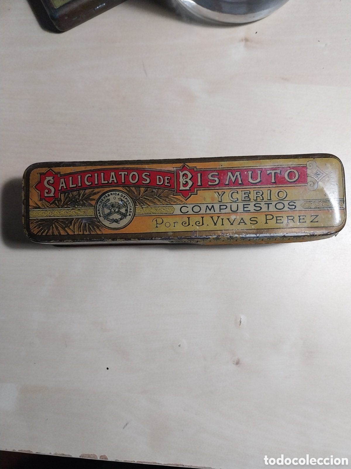 Blechdosen und Kisten: Caja met&aacute;lica Salicilatos de bismuto del dr Vivas
