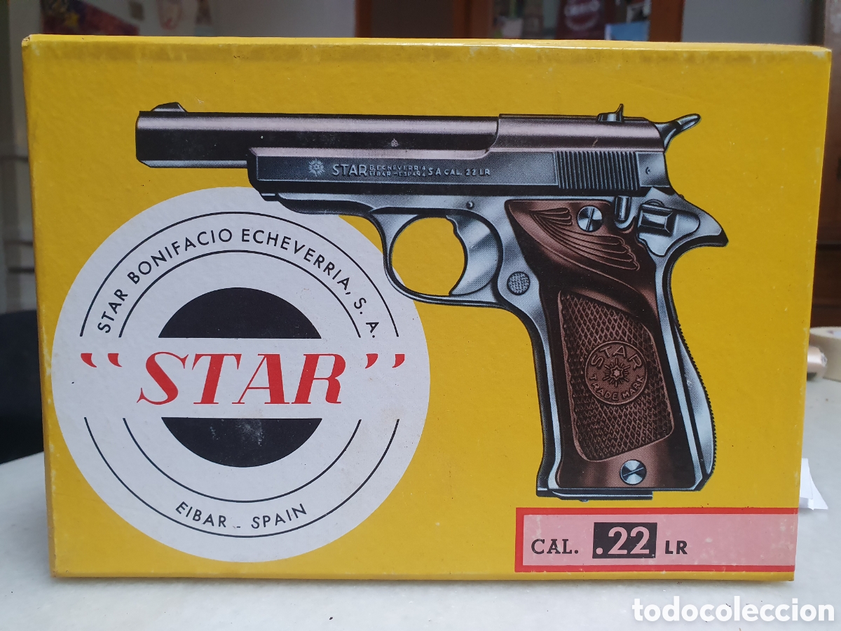 Cajas y cajitas met&aacute;licas: STAR. BONIFACIO ECHEVERRIA. CAJA PISTOLA CAL. 22 LR. MAS CAJA CARGADOR PISTOLA MODELO HK. 2 CAJAS.