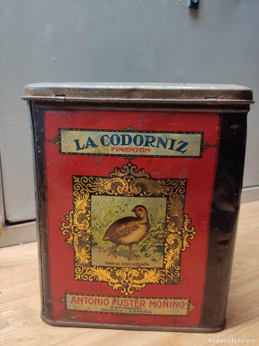 Cajas y cajitas met&aacute;licas: Lata antigua La Codorniz Espinardo Murcia