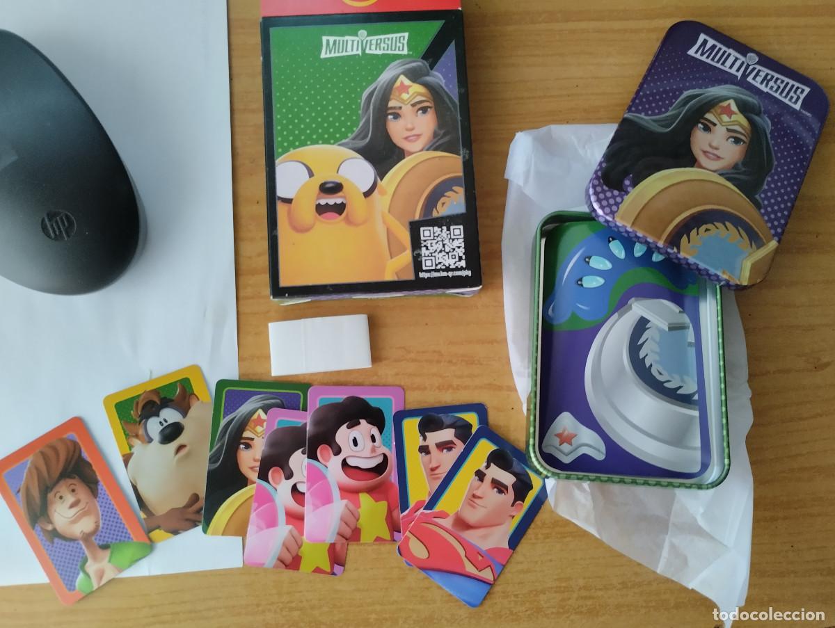 Bo&icirc;tes et petites bo&icirc;tes m&eacute;talliques: juguete mcdonald del 2024 del juego multiversus con cajita metalica y cartas