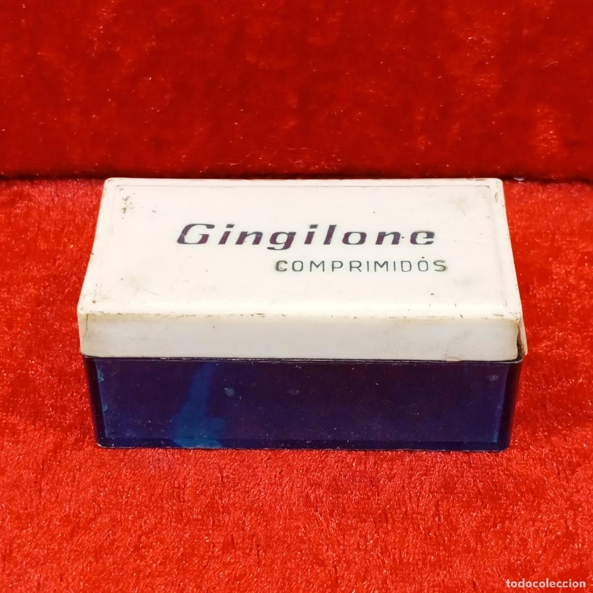 Cajas y cajitas met&aacute;licas: ANTIGUA CAJA - GINGILONE COMPRIMIDOS - RARA - Foto 1