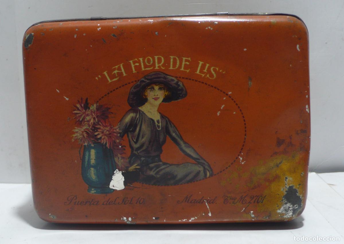 Cajas y cajitas met&aacute;licas: CAJA DE METAL DE FLOR DE LIS - Foto 1