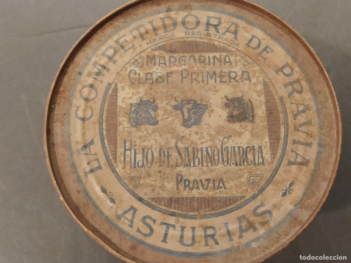 Bo&icirc;tes et petites bo&icirc;tes m&eacute;talliques: LA COMPETIDORA DE PRAVIA - MARGARINA - HIJO DE SABINO GARCIA - CAJA ANTIGUA DE CHAPA -VER FOTOS