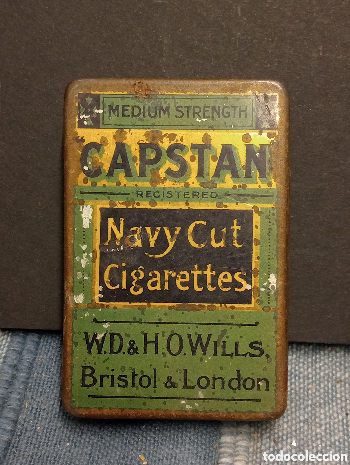 Cajas y cajitas met&aacute;licas: CAJA MET&Aacute;LICA LITOGRAFIADA. CIGARRILLOS. MEDIUM STRENGTH - CAPSTAN. NAVY CUT CIGARETTES. BRISTOL