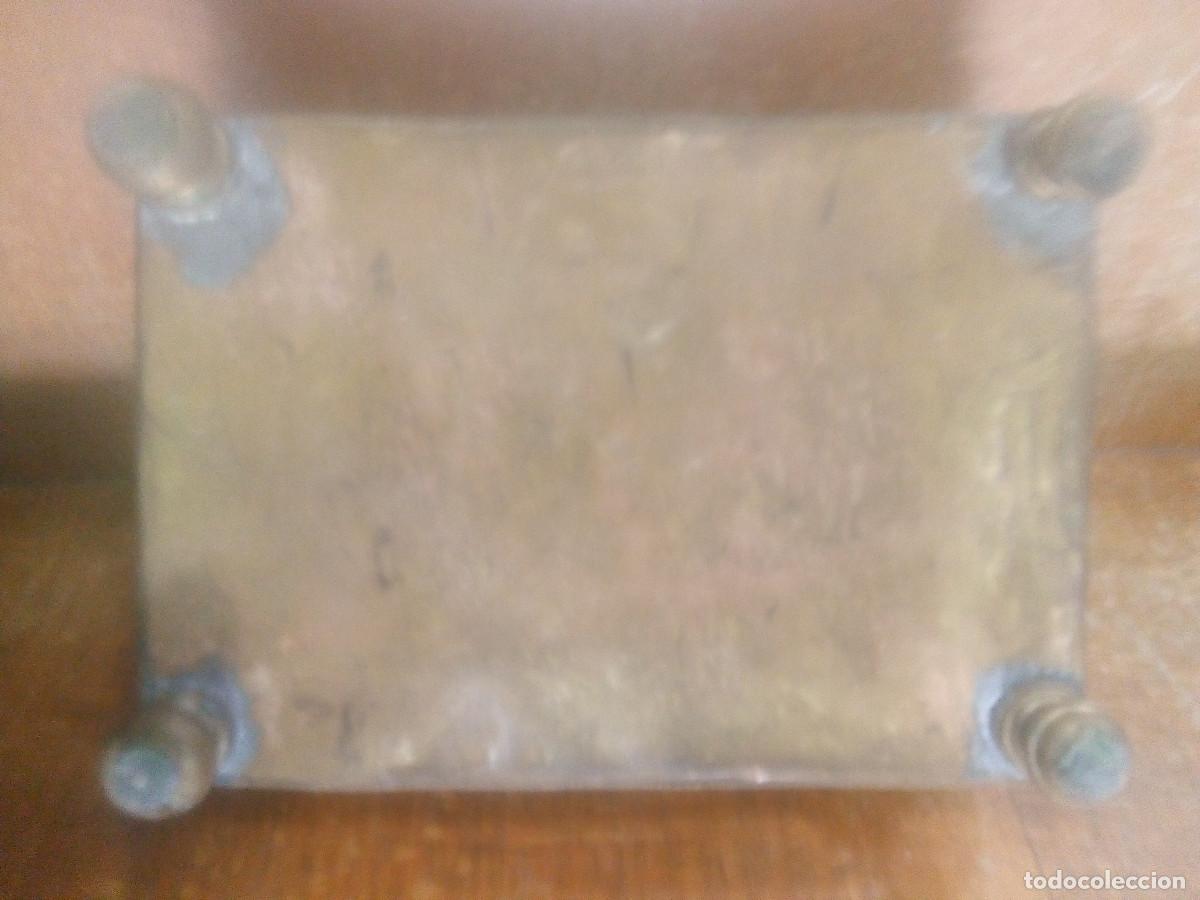 Cajas y cajitas met&aacute;licas: CAJA LAT&Oacute;N Y BRONCE CON ASTA INCRUSTADA - Foto 5