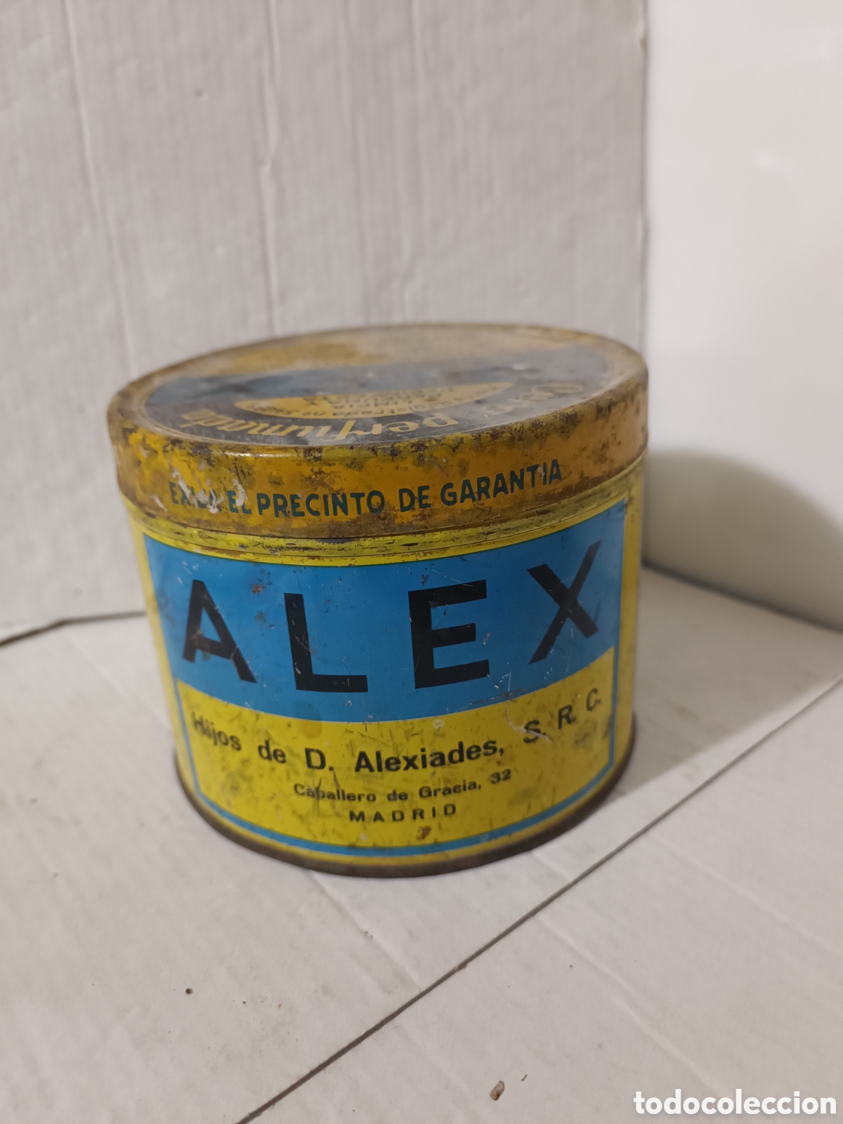 Caixas e caixinhas met&aacute;licas: Caja de cera marca Alex a&ntilde;os 50, vac&iacute;a