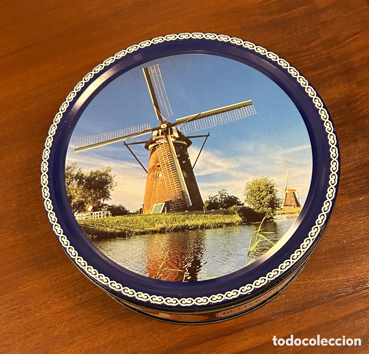 Cajas y cajitas met&aacute;licas: ANTIGUA CAJA LATA REDONDA DE GALLETAS. MOLINO