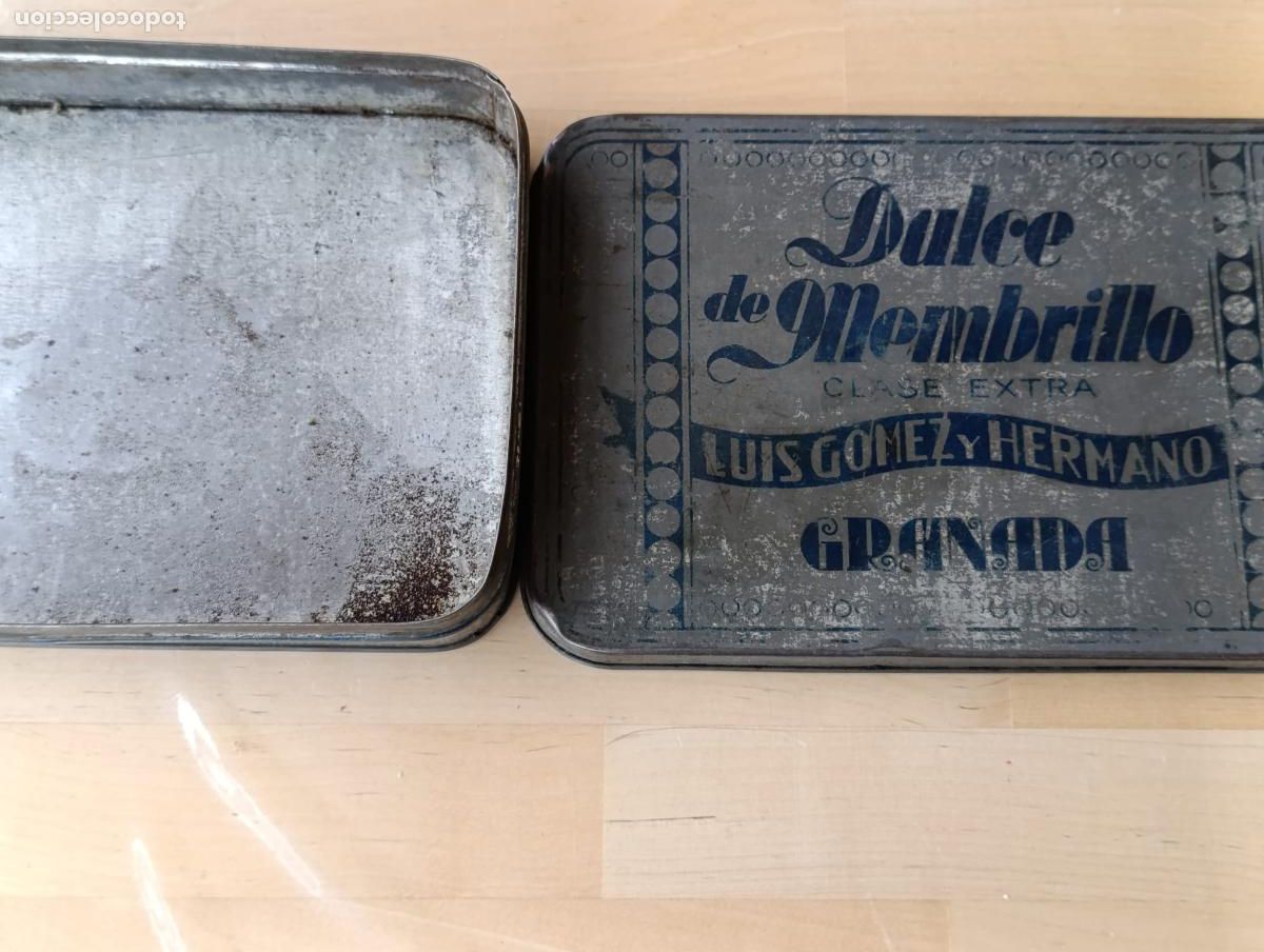 Cajas y cajitas met&aacute;licas: Caja hojalata LATA DE DULCE DE MENBRILLO GRANADA.