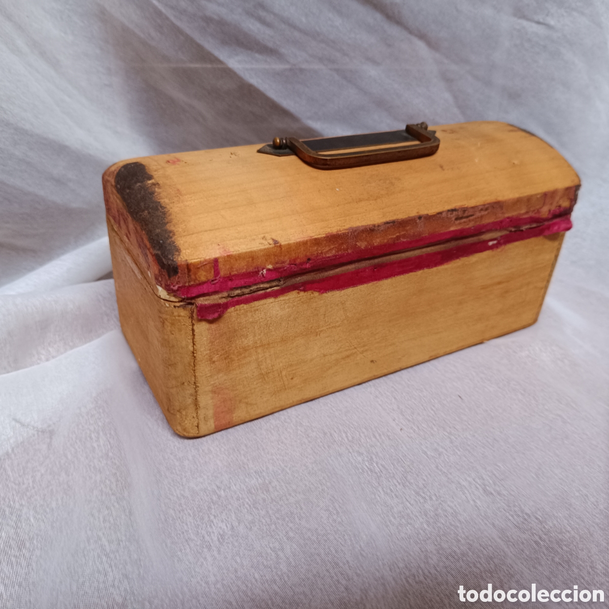 Cajas y cajitas met&aacute;licas: Caja Baul de madera para restaurar - Foto 7