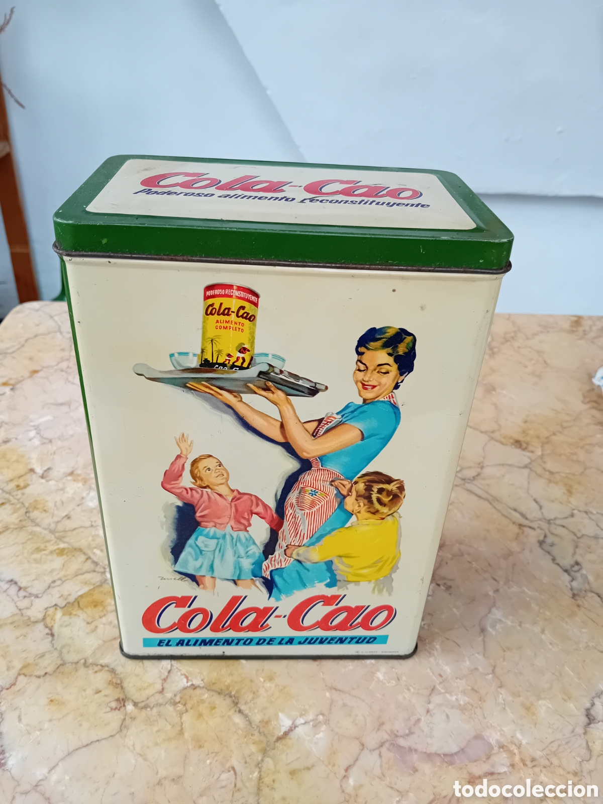 Cajas y cajitas met&aacute;licas: Lata Cola-Cao a&ntilde;os 80 alubias