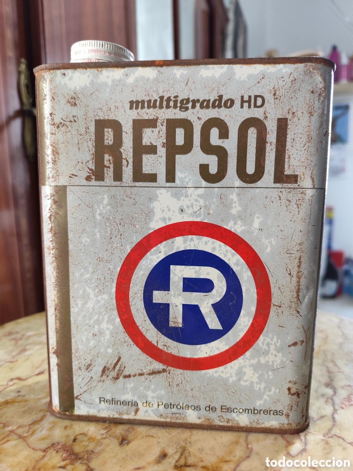 Cajas y cajitas met&aacute;licas: LATA DE ACEITE REPSOL MULTIGRADO - Foto 2