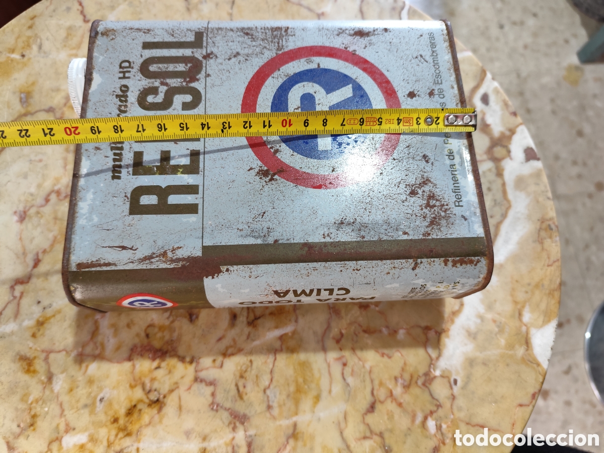 Cajas y cajitas met&aacute;licas: LATA DE ACEITE REPSOL MULTIGRADO - Foto 7