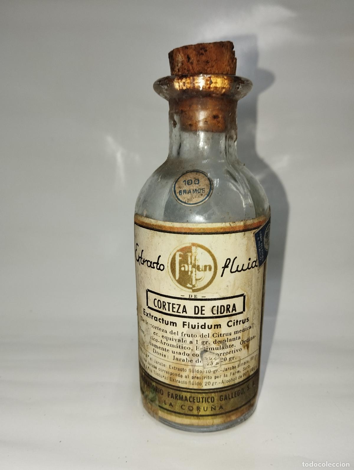 Cajas y cajitas met&aacute;licas: FRASCO DE FARMACIA EXTRATO DE CIDRA // MEDICAMENTO ANTIGUO