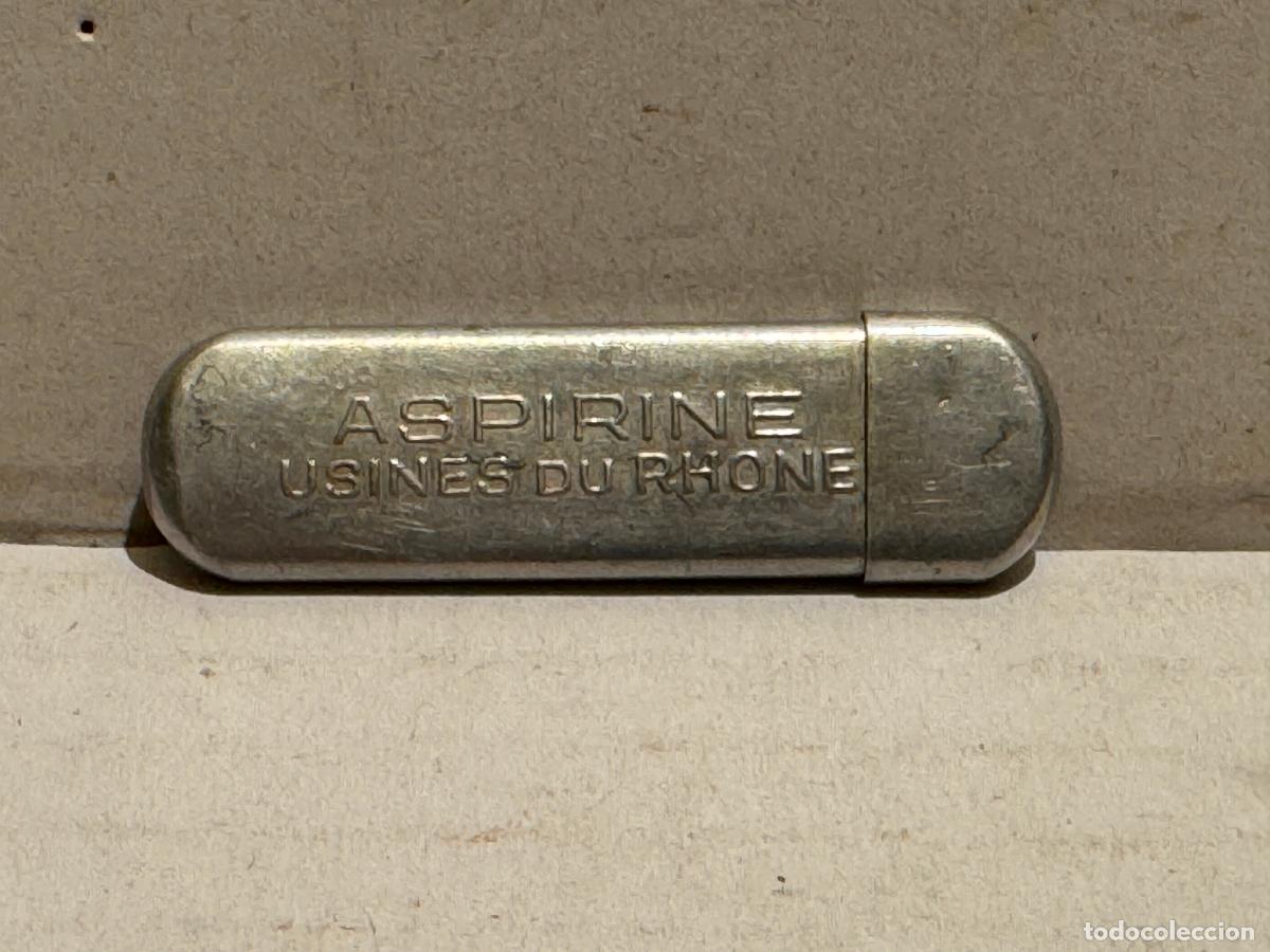 Cajas y cajitas met&aacute;licas: ANTIGUA CAJA DE CHAPA ASPIRINE USINES DU RHONE