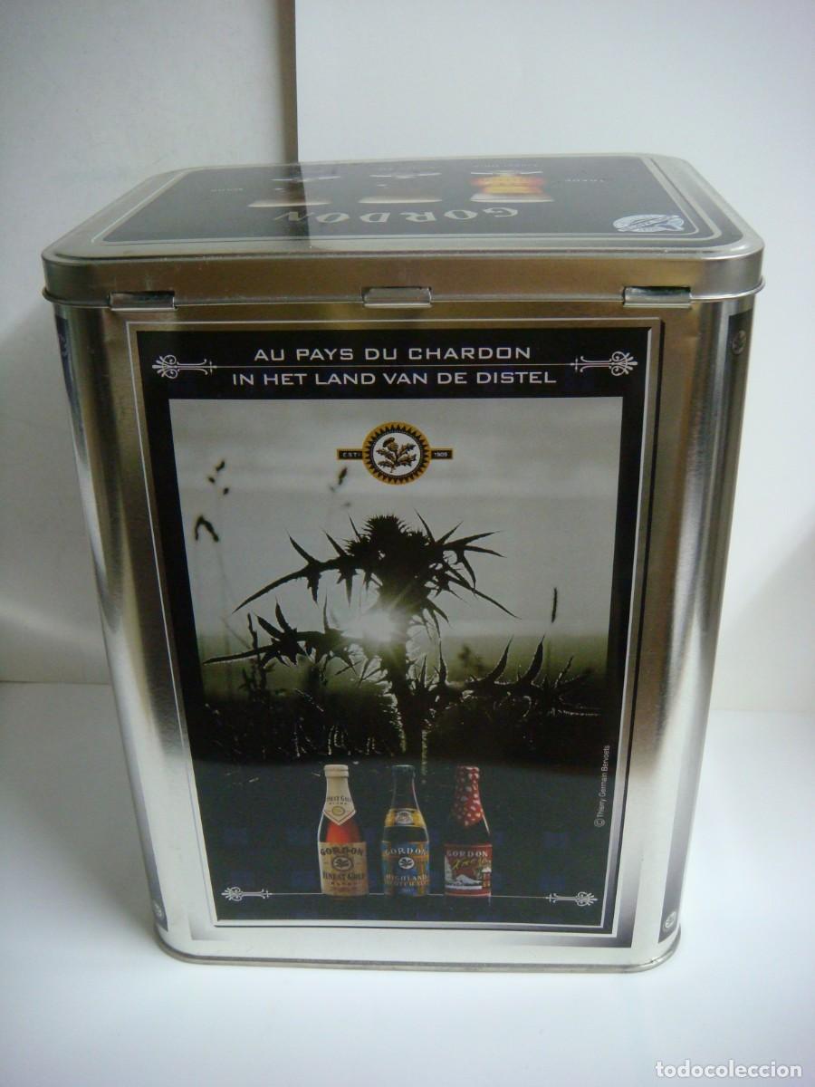 Cajas y cajitas met&aacute;licas: LATA DE CHAPA DE GORDON CERVEZAS-(&) - Foto 1